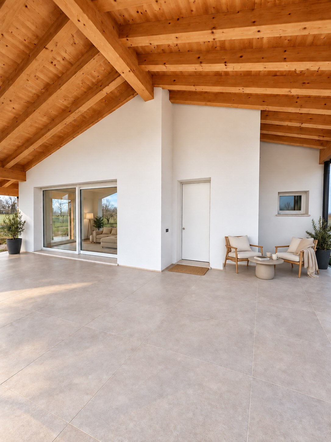 Alzante scorrevole e portoncino in legno su misura - Farm Legno